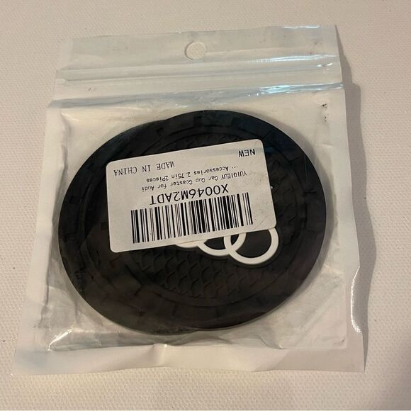 Audi Car Cup Coasters in Black with Logo Set of 2 NWT - Picture 4 of 4